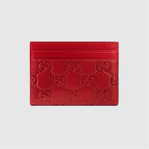 gucci leather card case with double g|Gucci card case men.